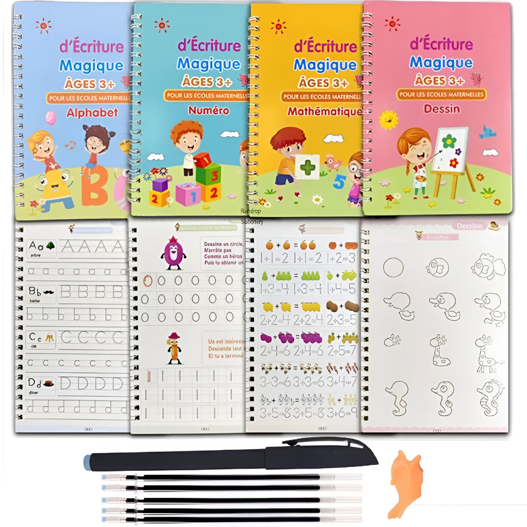 Pack Rentrée Scolaire – Tableau adhésif durable + Cahiers magiques + Ardoise OFFERTE🎁