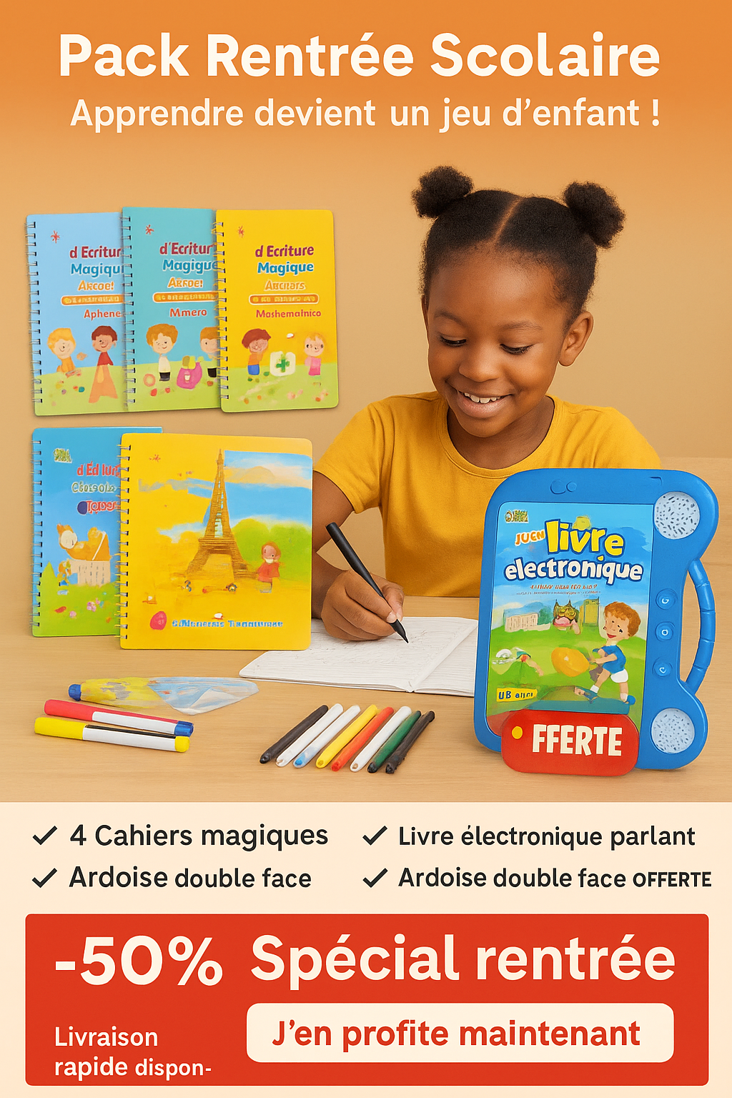Bien Lire et Bien écrire : 4 cahiers magiques + 1 livre électronique + 🎁